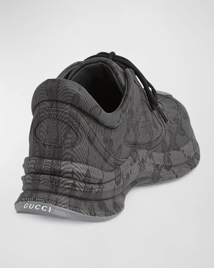 Men's Run Allover GG Fashion Sneakers - Image 6
