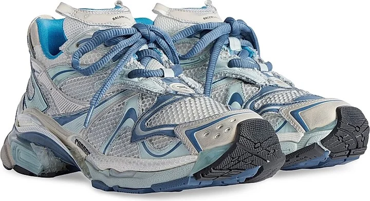 Men's Runner 2.0 Sneakers - White Blue - Size 6 - Image 2