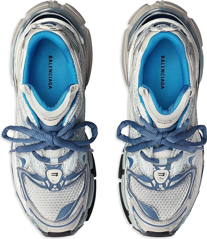 Men's Runner 2.0 Sneakers - White Blue - Size 6 - Image 6