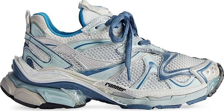 Men's Runner 2.0 Sneakers - White Blue - Size 6