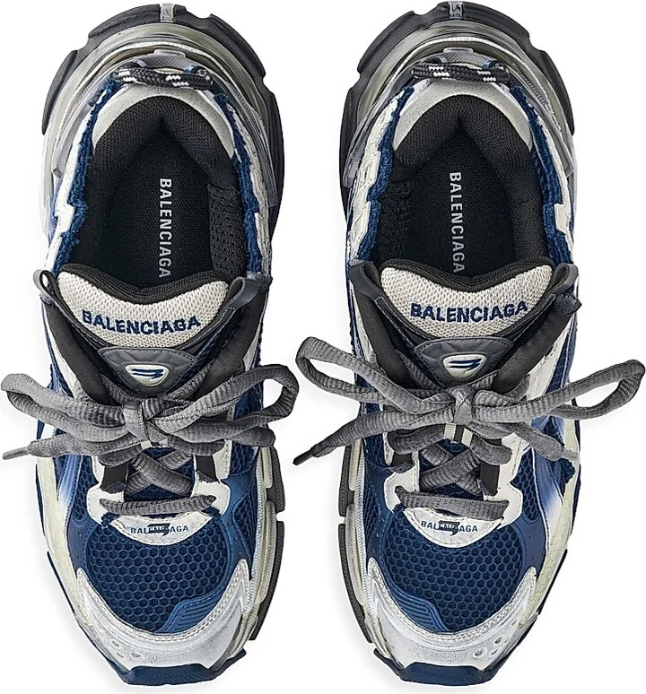 Men's Runner Gradient Sneakers - Navy Grey - Size 10 - Image 5