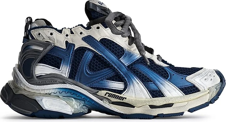 Men's Runner Gradient Sneakers - Navy Grey - Size 10