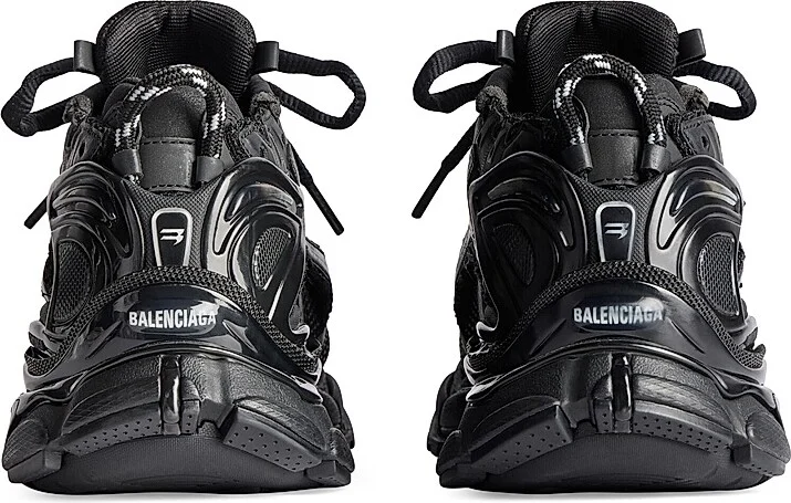 Men's Runner Sneakers - Black - Size 7 - Image 3