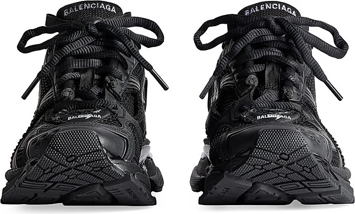 Men's Runner Sneakers - Black - Size 7 - Image 4