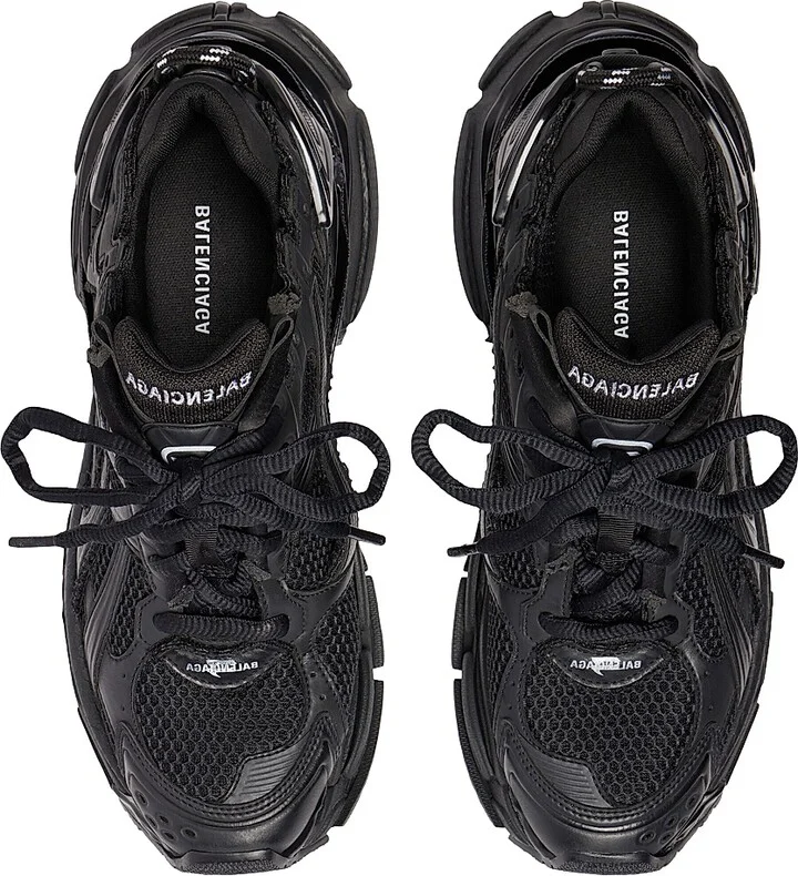 Men's Runner Sneakers - Black - Size 7 - Image 5