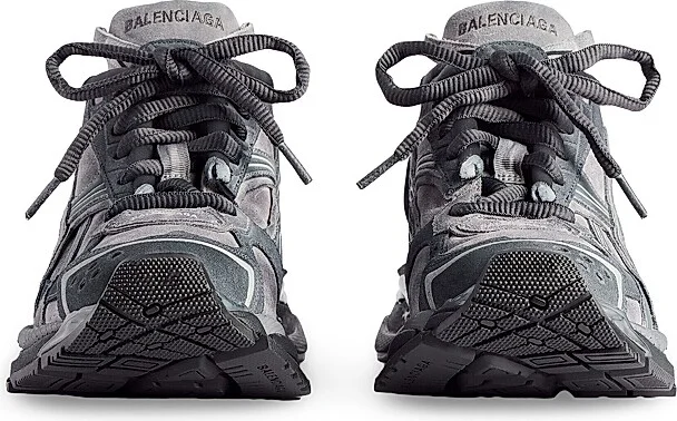Men's Runner Sneakers - Grey - Size 6 - Image 4