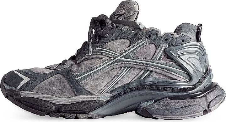 Men's Runner Sneakers - Grey - Size 6 - Image 5