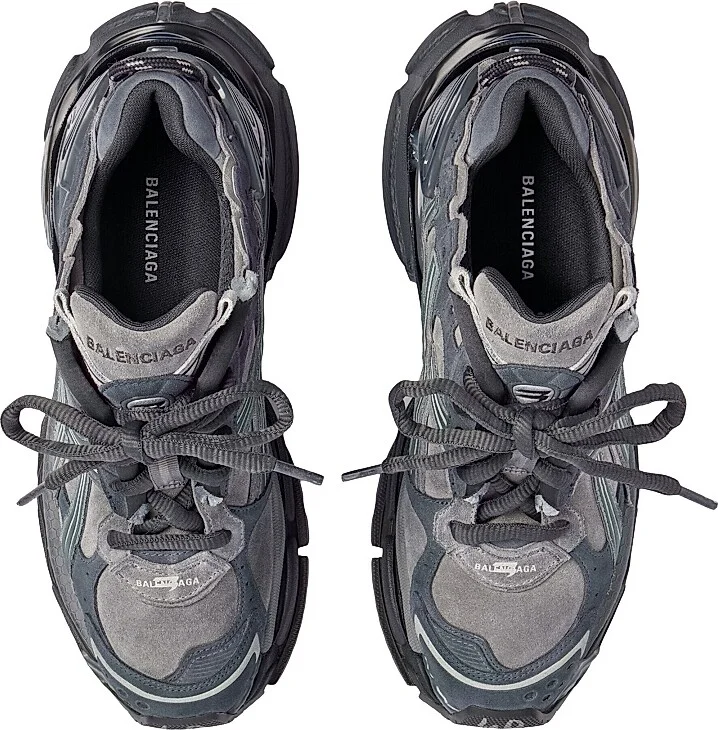 Men's Runner Sneakers - Grey - Size 6 - Image 6