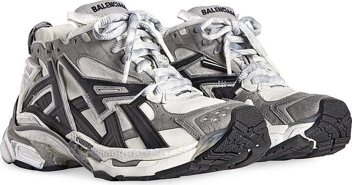 Men's Runner Sneakers - Grey - Size 7 - Image 2