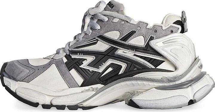Men's Runner Sneakers - Grey - Size 7 - Image 4