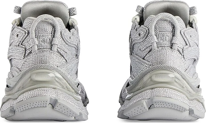 Men's Runner Sneakers with Rhinestones - White - Size 6 - Image 3
