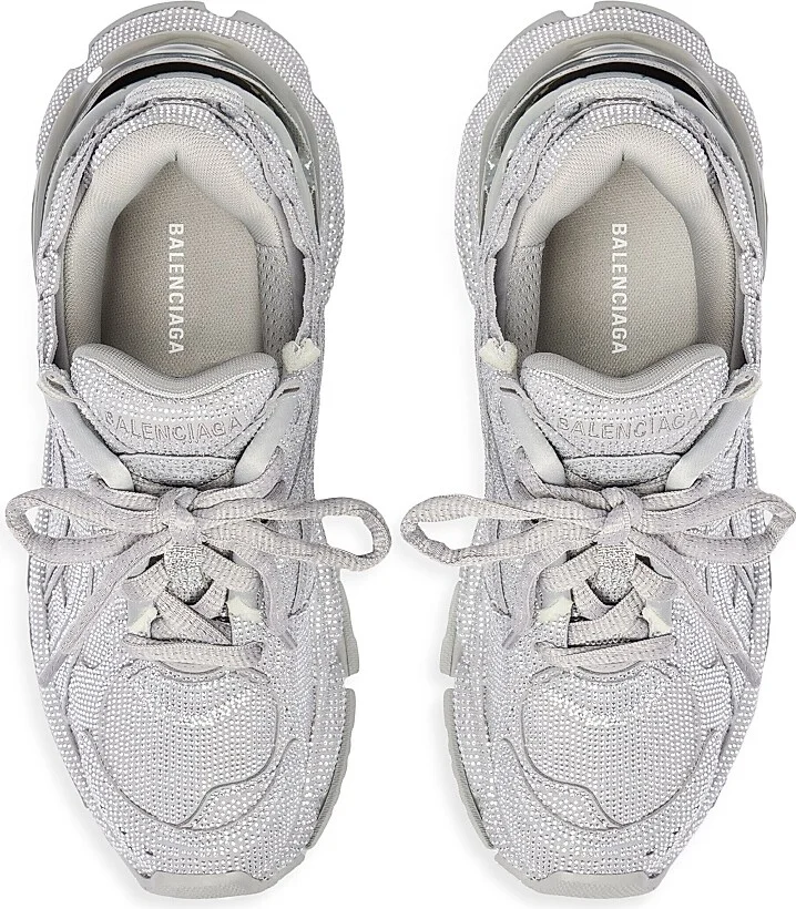 Men's Runner Sneakers with Rhinestones - White - Size 6 - Image 5