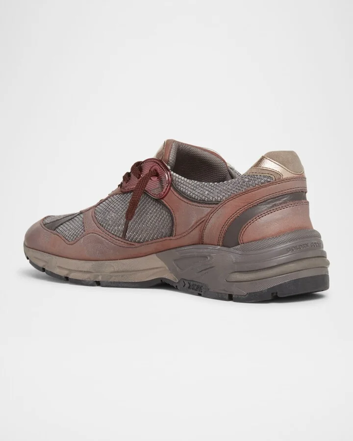 Men's Running Dad Mesh and Leather Sneakers - Image 2