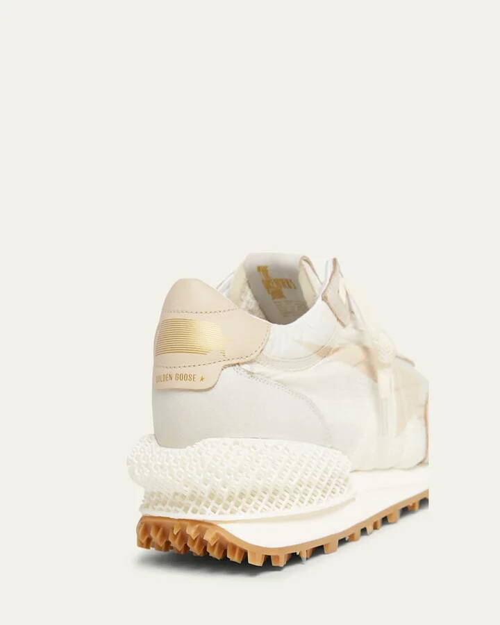 Men's Running Marathon Nylon and Leather Runner Sneakers - Image 4