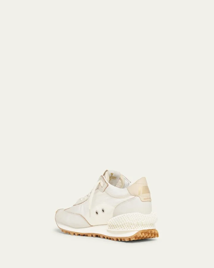 Men's Running Marathon Nylon and Leather Runner Sneakers - Image 5