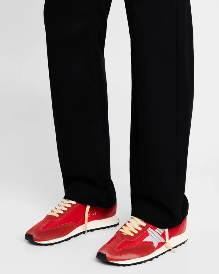 Men's Running Marathon Nylon and Suede Sneakers - Image 3