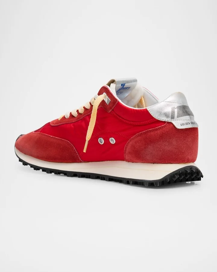 Men's Running Marathon Nylon and Suede Sneakers - Image 5