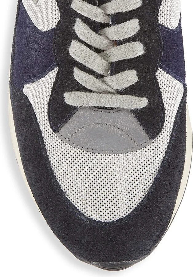 Men's Running Sole Low-Top Sneakers - Silver Blue Grey - Size 10 - Image 4