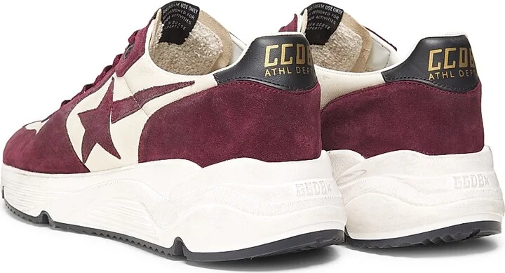 Men's Running Sole Low-Top Sneakers - White Burgundy Black - Size 6 - Image 3