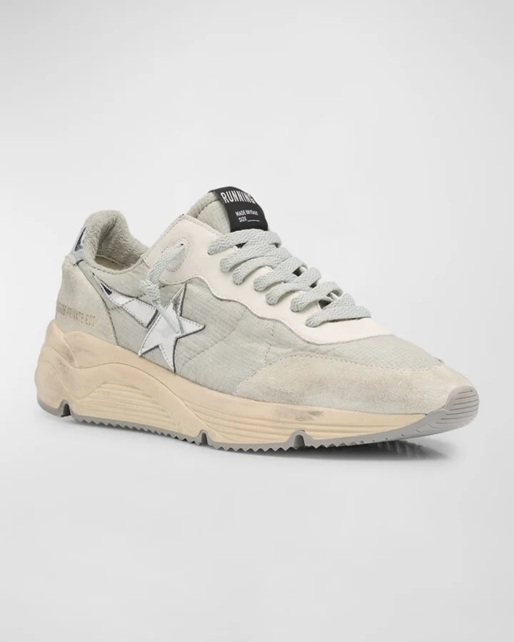 Men's Running Sole Nylon and Suede Runner Sneakers - Image 5