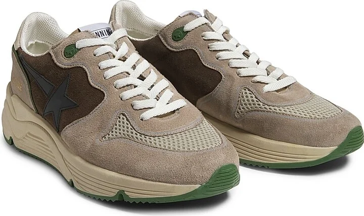 Men's Running Suede Low-Top Sneakers - Brown Beige Black Seedpearl - Size 6 - Image 2