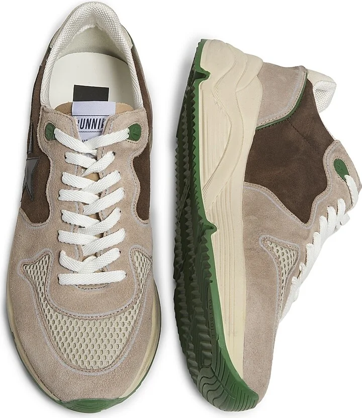 Men's Running Suede Low-Top Sneakers - Brown Beige Black Seedpearl - Size 6 - Image 4