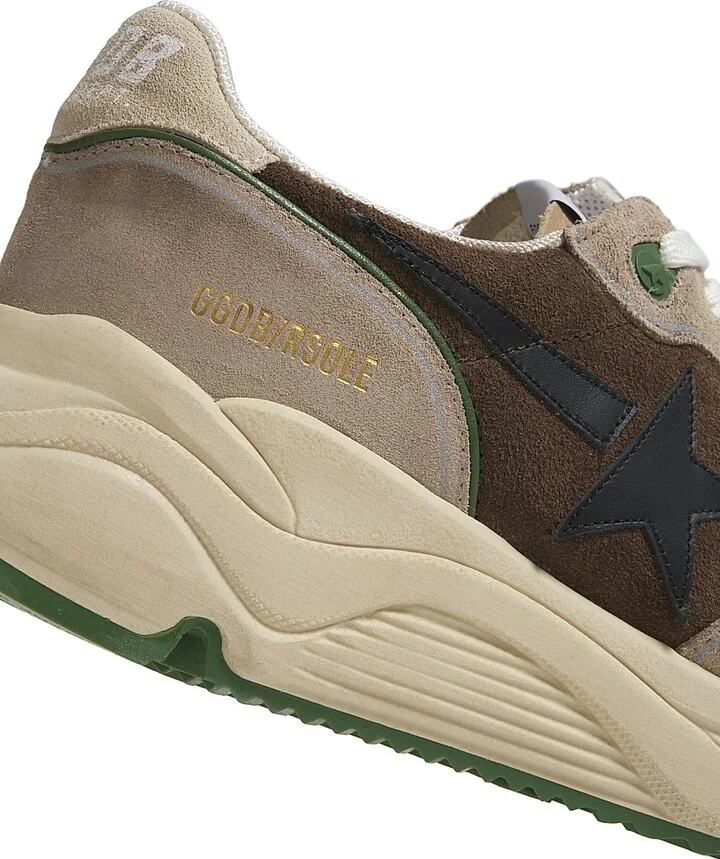 Men's Running Suede Low-Top Sneakers - Brown Beige Black Seedpearl - Size 6 - Image 5