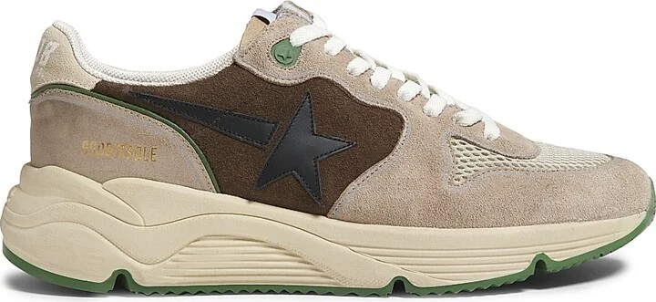 Men's Running Suede Low-Top Sneakers - Brown Beige Black Seedpearl - Size 6