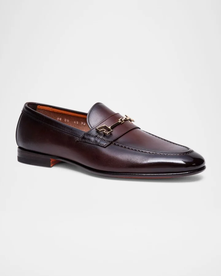 Men's Saddle Leather Bit Loafers - Image 5