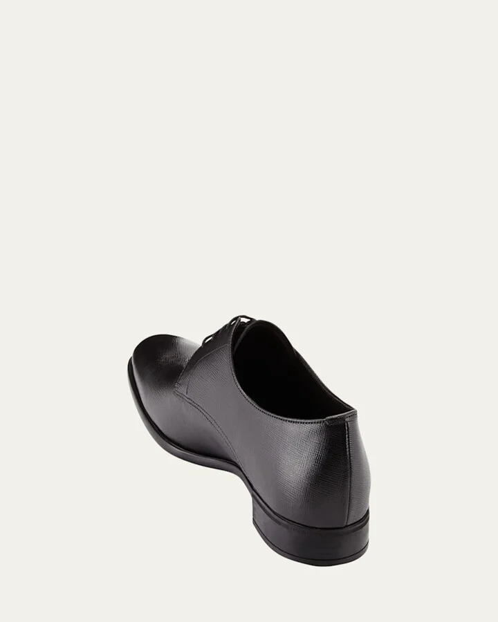 Men's Saffiano Leather Lace-Ups - Image 2