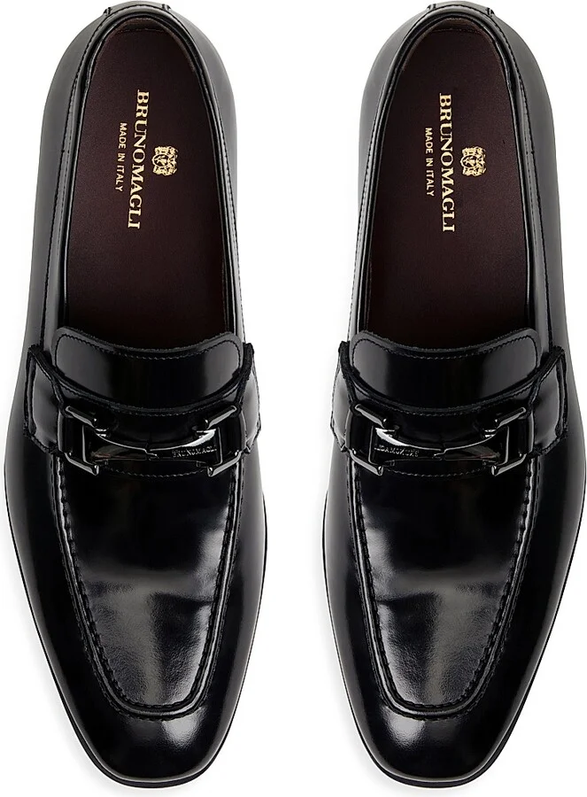 Men's Saffo Leather Loafers - Black - Size 7.5 - Image 4