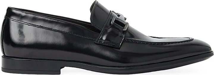 Men's Saffo Leather Loafers - Black - Size 7.5