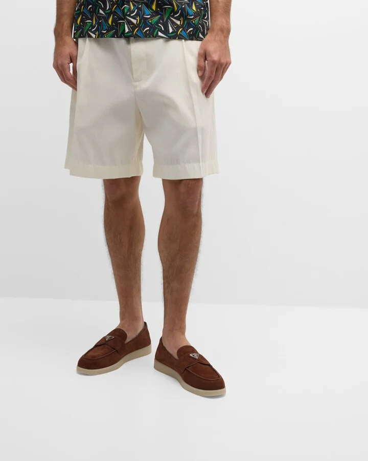 Men's Saint Tropez Triangle Logo Suede Loafers - Image 2