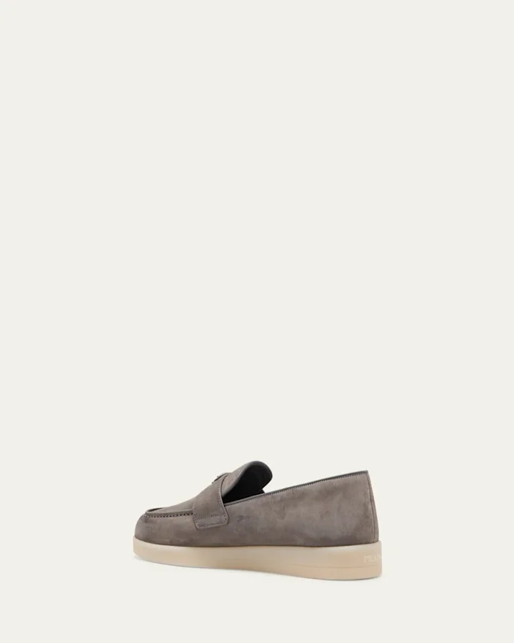 Men's Saint Tropez Triangle Logo Suede Loafers - Image 3