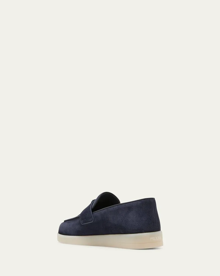 Men's Saint Tropez Triangle Logo Suede Loafers - Image 10
