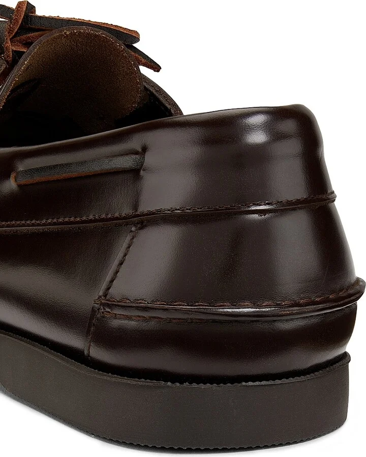 Men's Saler Leather Boat Shoes - Dark Brown - Size 6 - Image 3