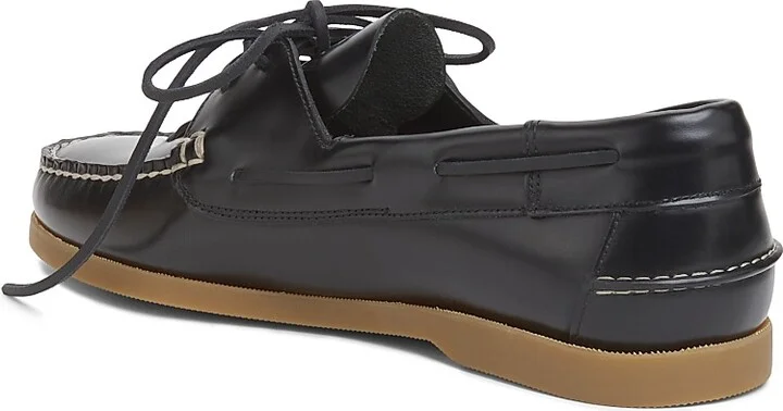 Men's Saler Nautic Leather Loafers - Black - Size 6 - Image 3