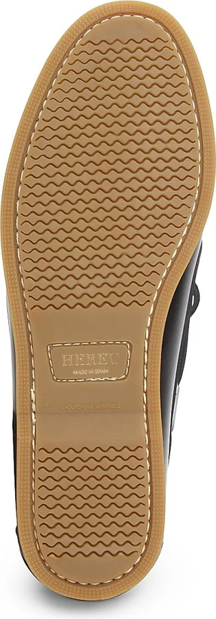 Men's Saler Nautic Leather Loafers - Black - Size 6 - Image 5