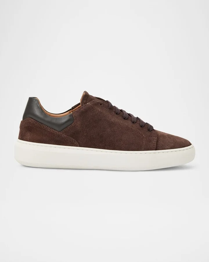 Men's Salvatore Low-Top Suede Sneakers
