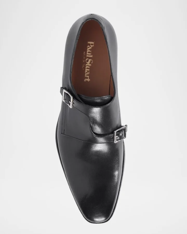 Men's Samson Leather Monk Strap Loafers - Image 3