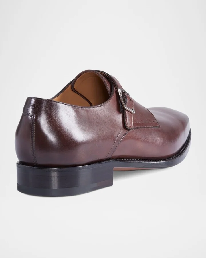 Men's Samson Leather Monk Strap Loafers - Image 5