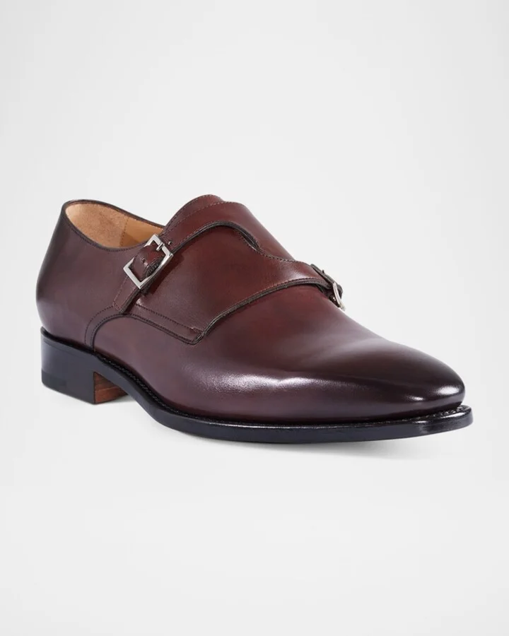 Men's Samson Leather Monk Strap Loafers - Image 6