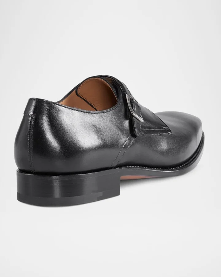 Men's Samson Leather Monk Strap Loafers - Image 8