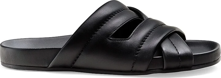 Men's Samson Leather Sandals - Black - Size 8