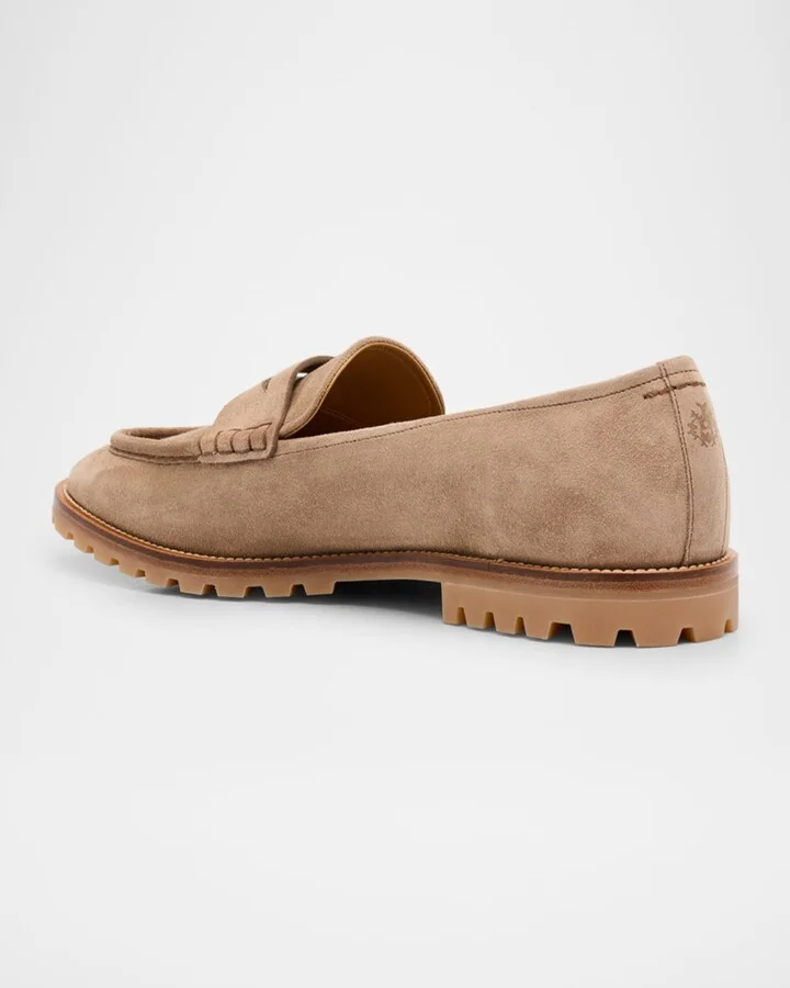 Men's Sandrew Lug-Sole Leather Penny Loafers - Image 2