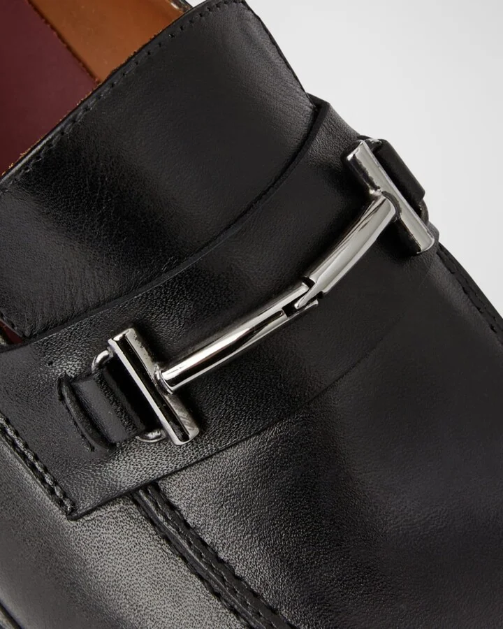 Men's Sante Double-Gore Leather Bit Loafers - Image 4
