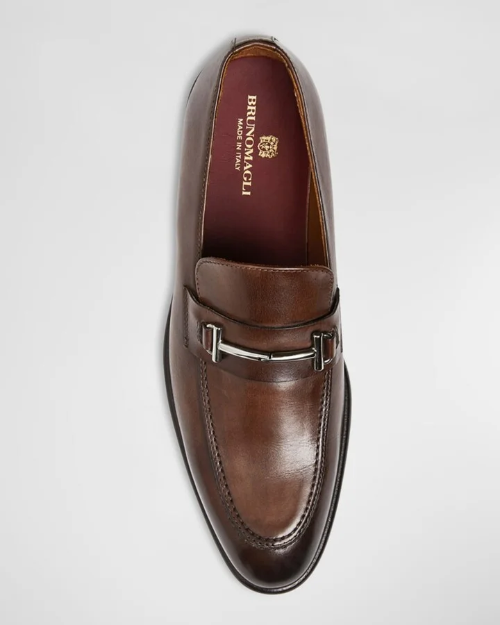 Men's Sante Double-Gore Leather Bit Loafers - Image 4