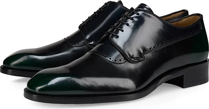 Men's Sartoby Leather Derby Shoes - Black - Size 7 - Image 2