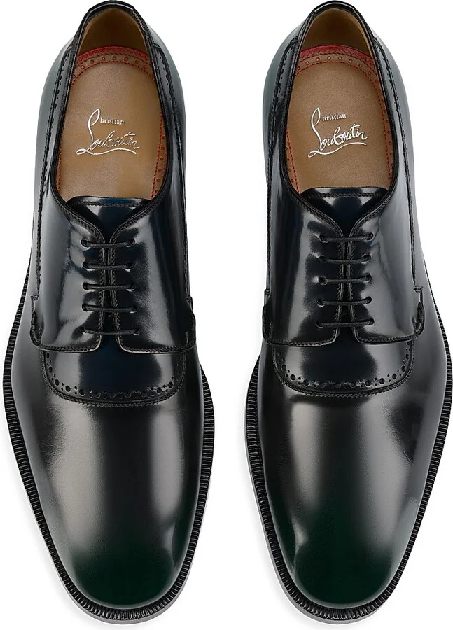 Men's Sartoby Leather Derby Shoes - Black - Size 7 - Image 4