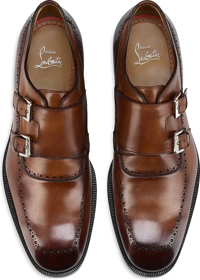 Men's Sartok Patinated Leather Shoes - Havane - Size 8 - Image 4